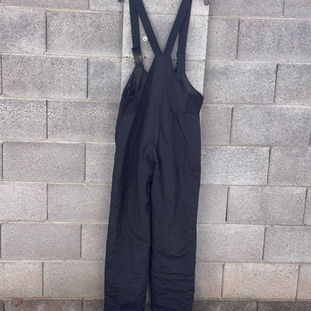 Vintage Sportina Black Ski Bib Snowsuit Overalls Women's M